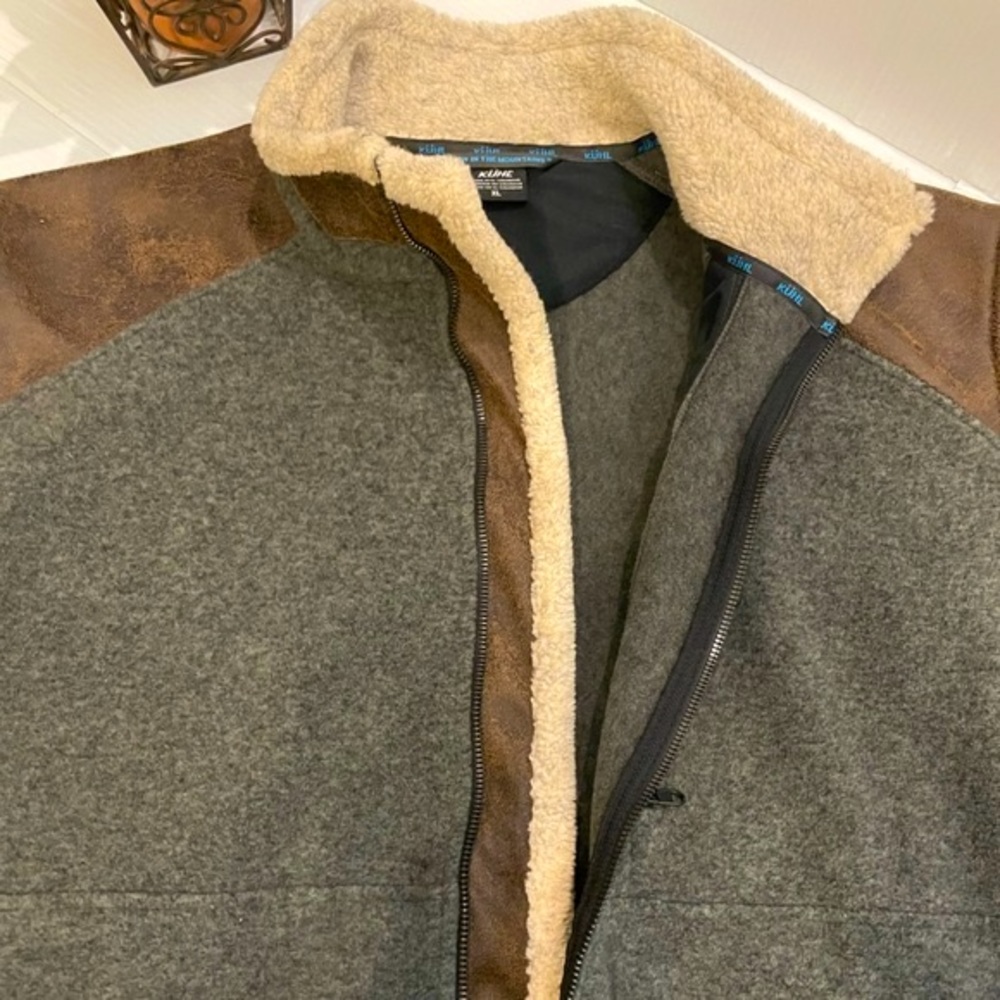KUHL Mens Fleece Jacket W/ Suede MicroFleece on shoulders/elbows NWOT  Mens XL - Picture 14 of 17